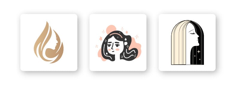 hair logo icons