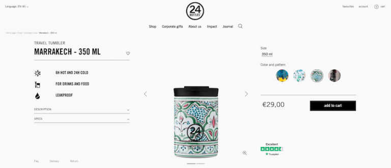 travel cup on online shop