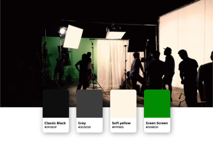 Color palette for production company logos