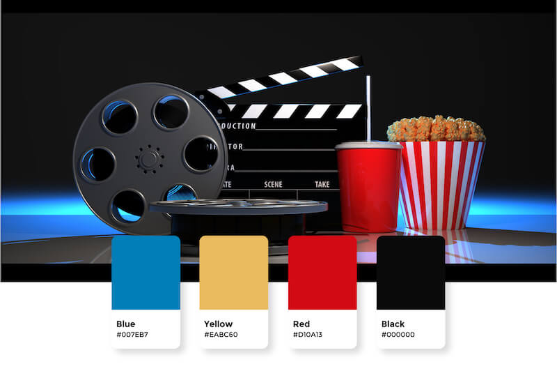 Entertainment logos color palette