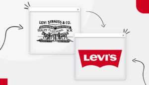 Levi's logo evolution header