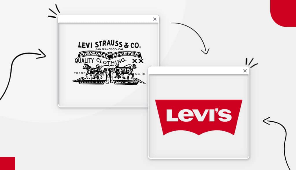 Samle Pest Gennemvæd The History and Evolution of Levi's Logo | Tailor brands