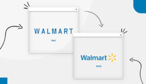 Walmart logo history header