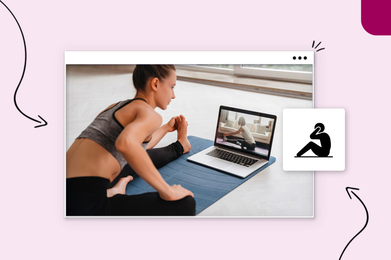 Online fitness coaching or yoga instruction