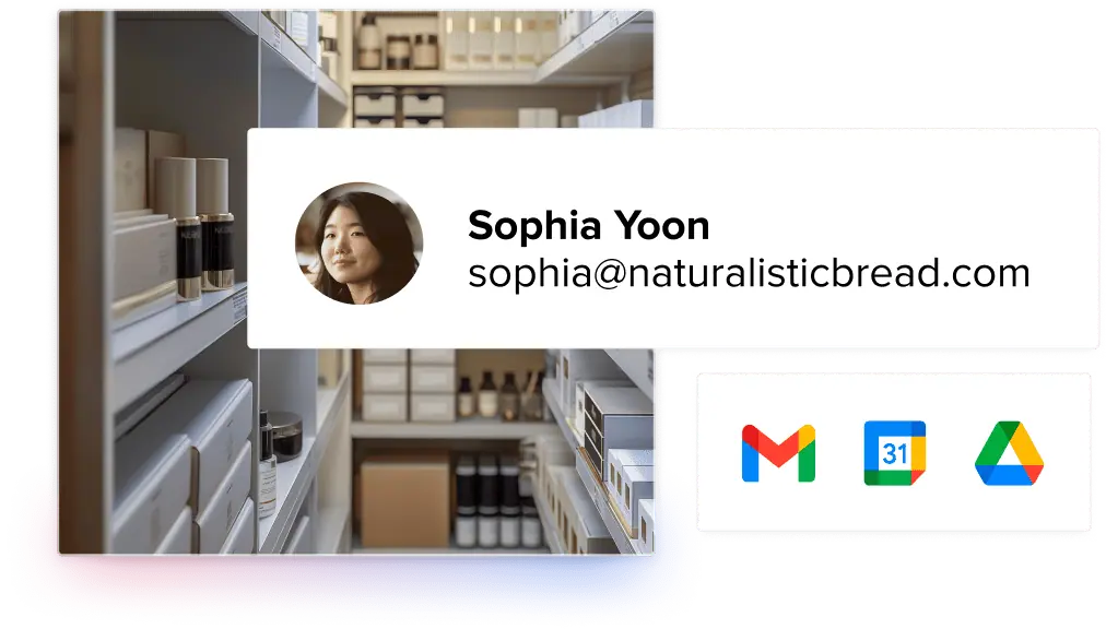 Woman with business email on laptop