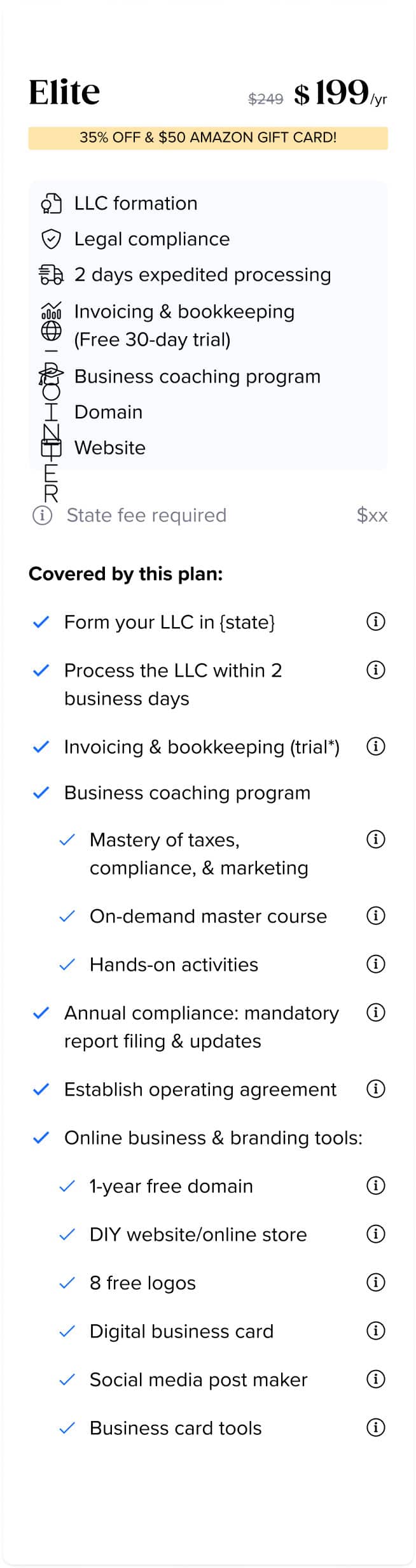 Tailor Brands LLC Elite Plan Pricing