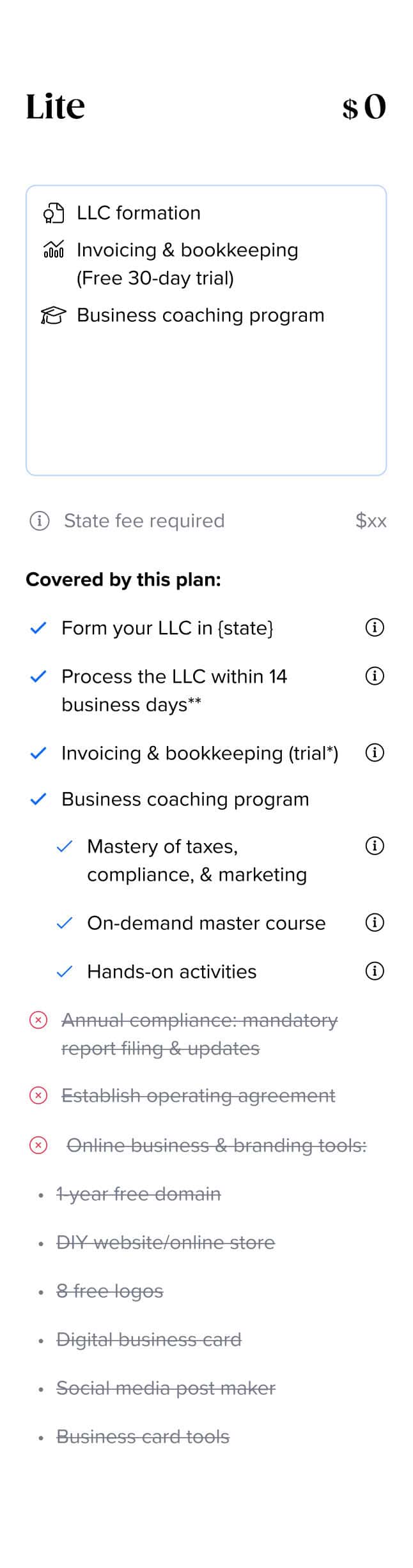 Tailor Brands LLC Lite Plan Pricing