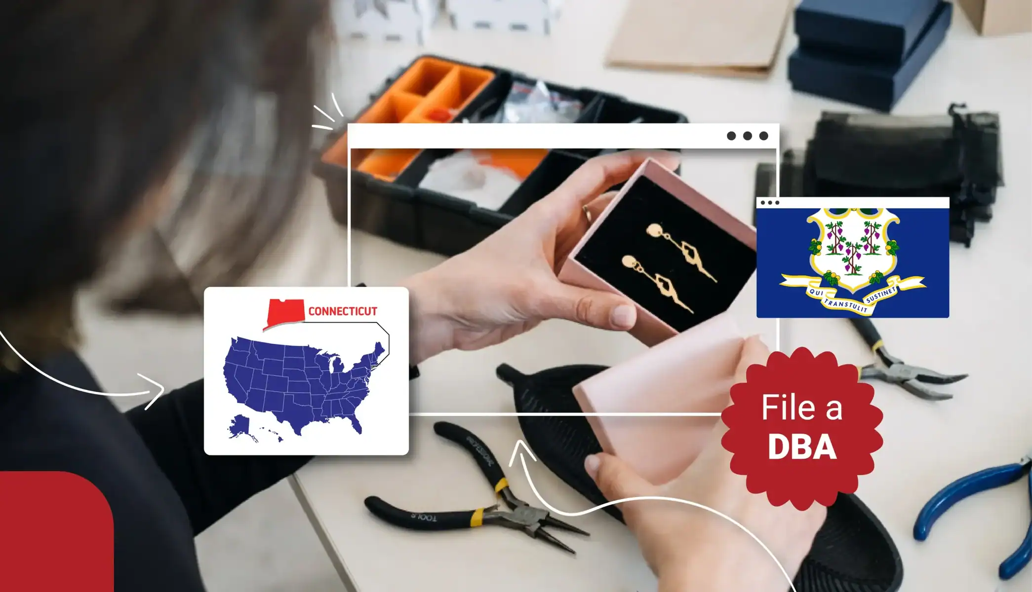 Small business owner looking at how to file a DBA in Connecticut
