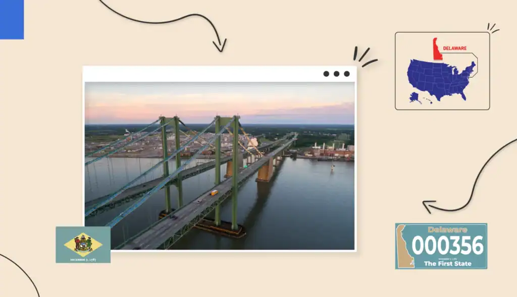 Scenic view of bridge over water in Delaware