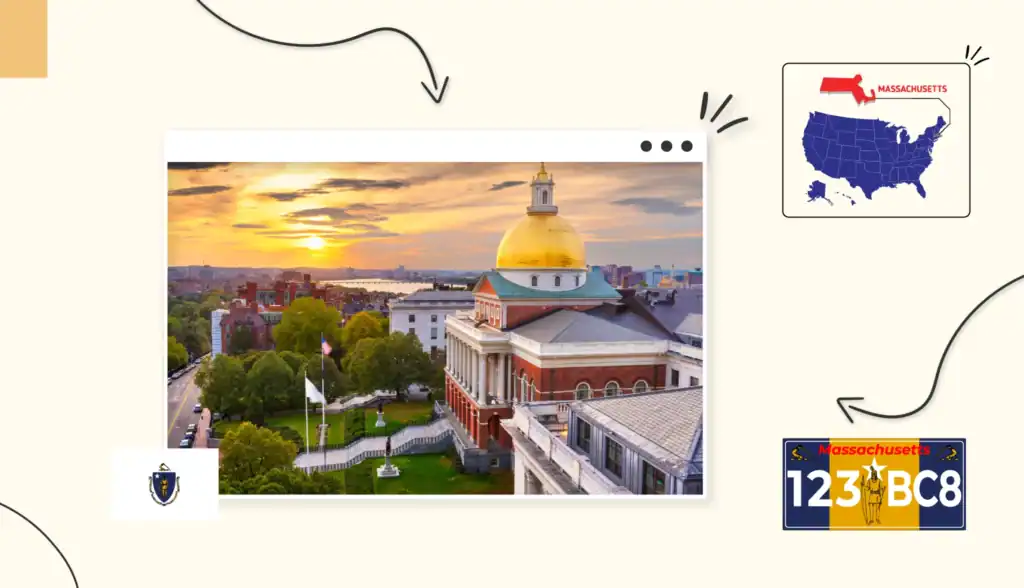 Scenic view of a sunset over a small town in Massachusetts