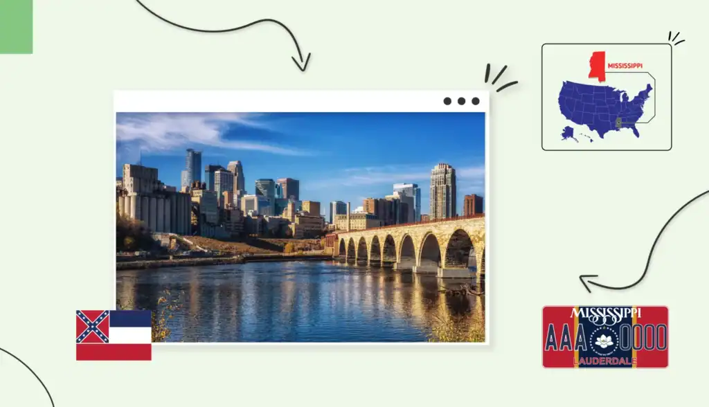 Scenic view of a bridge over water in Mississipi