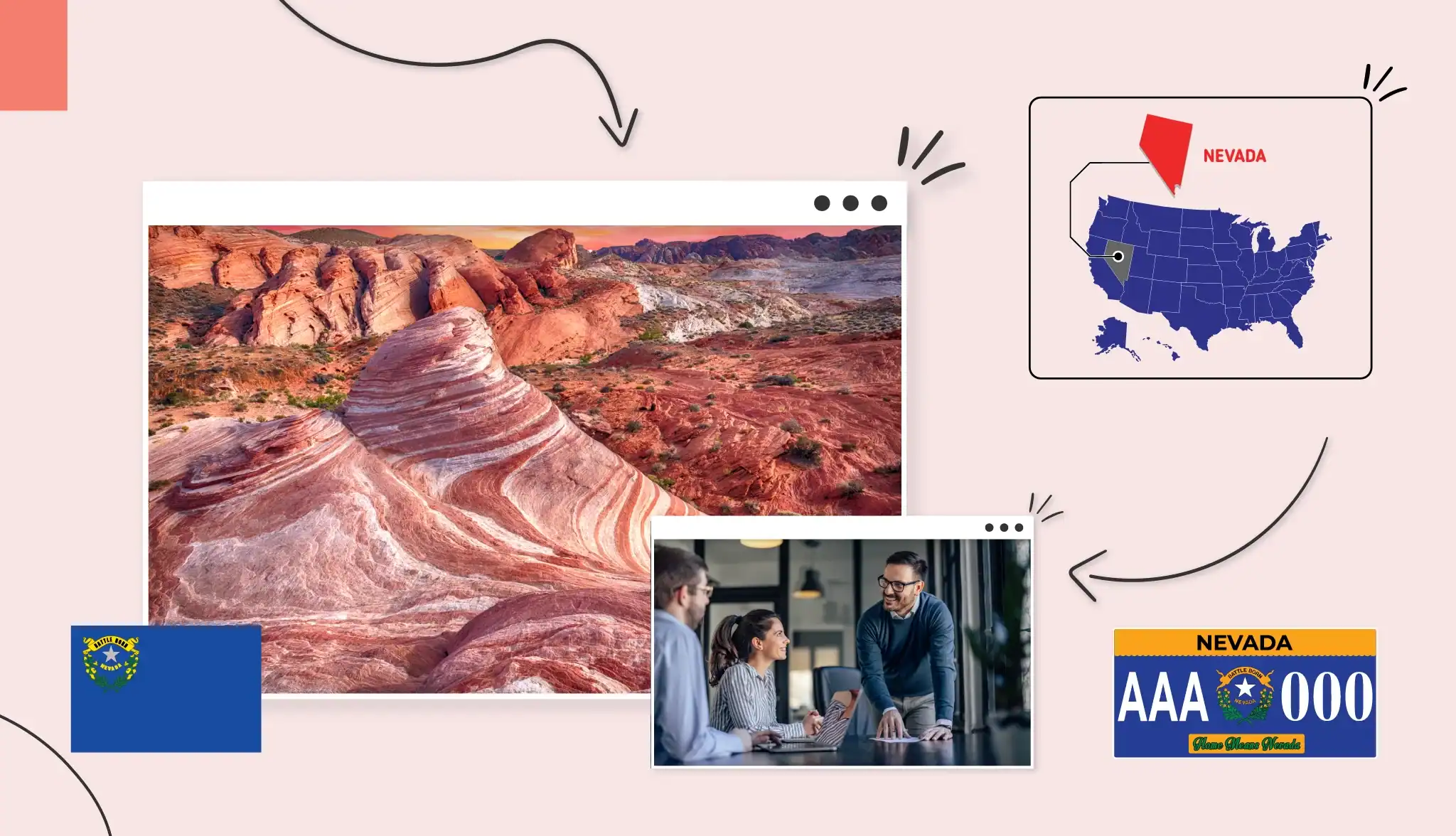 Small business owners looking at how to start a business in Nevada