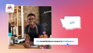 Small business owner in Washington Washington state map