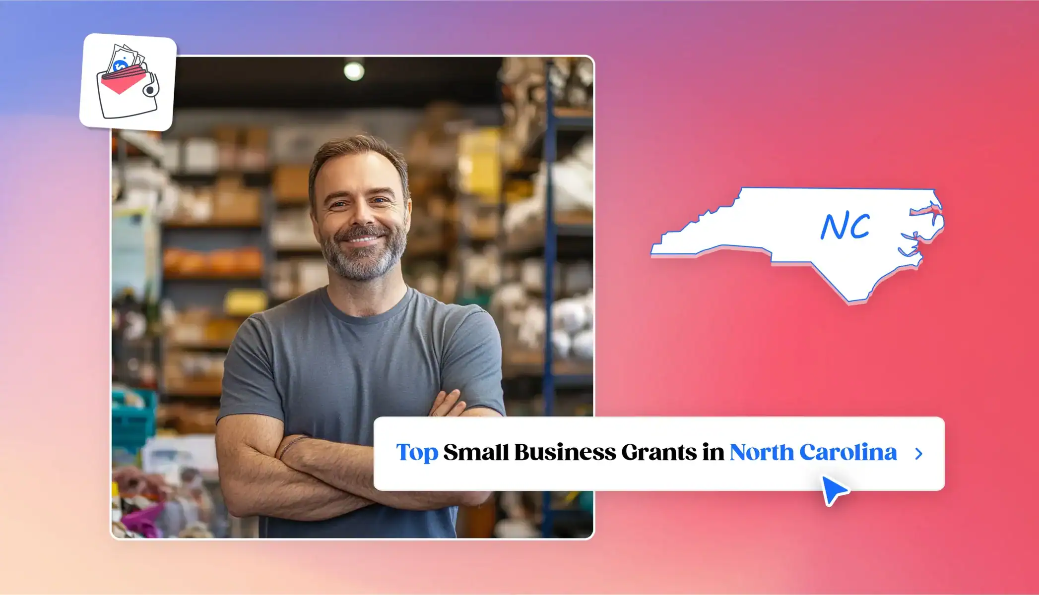 Man in blue t-shirt smiling with his arms crossed in North Carolina