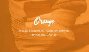 orange color background with meanings