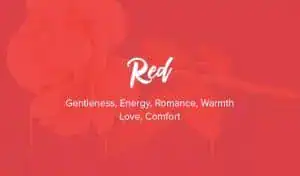 red color background with meanings