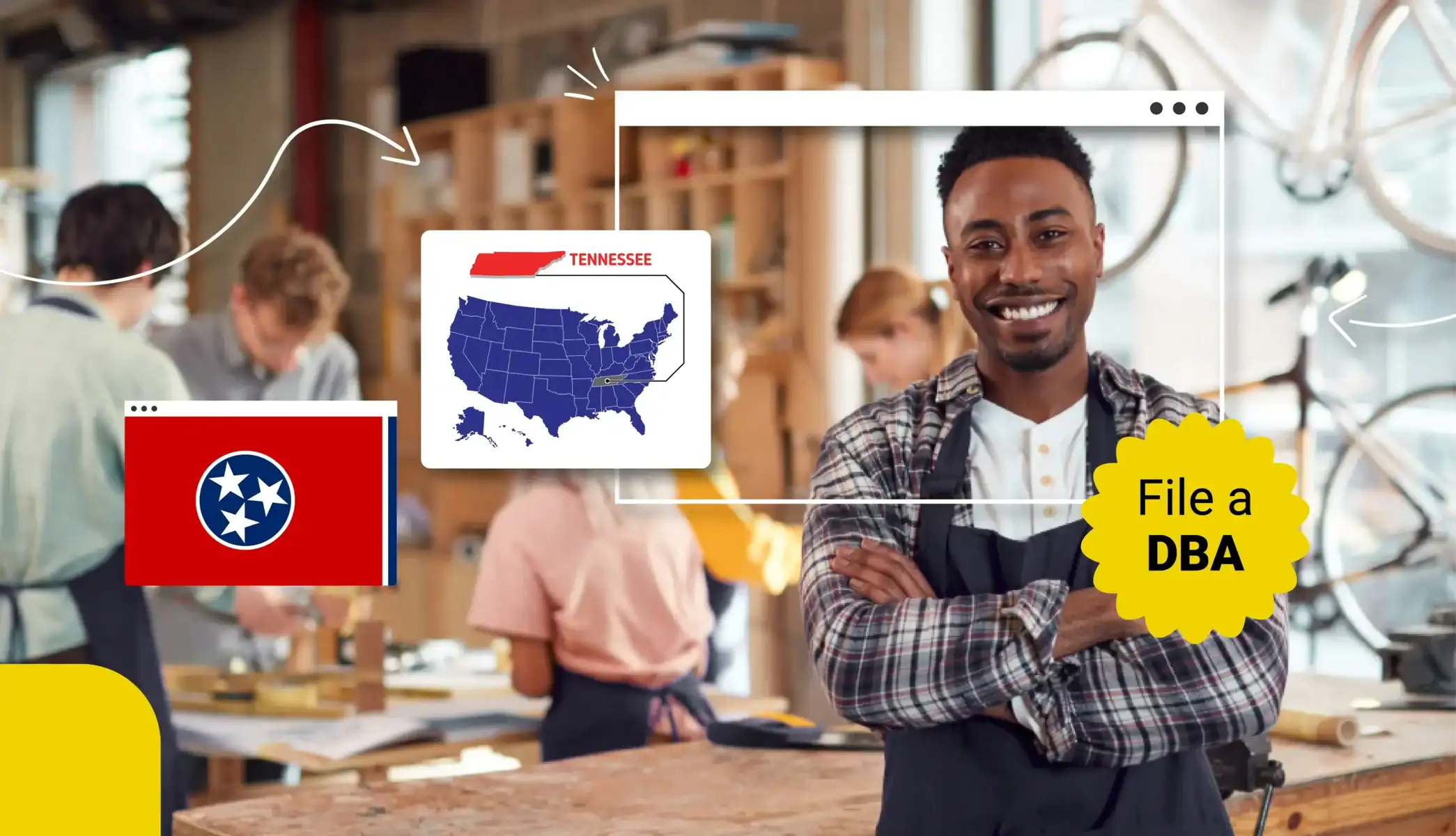 Man smiling with his arms crossed in Tennessee