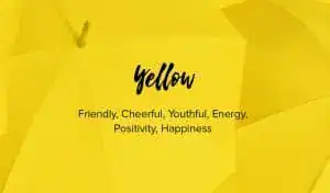 Yellow color background with meanings