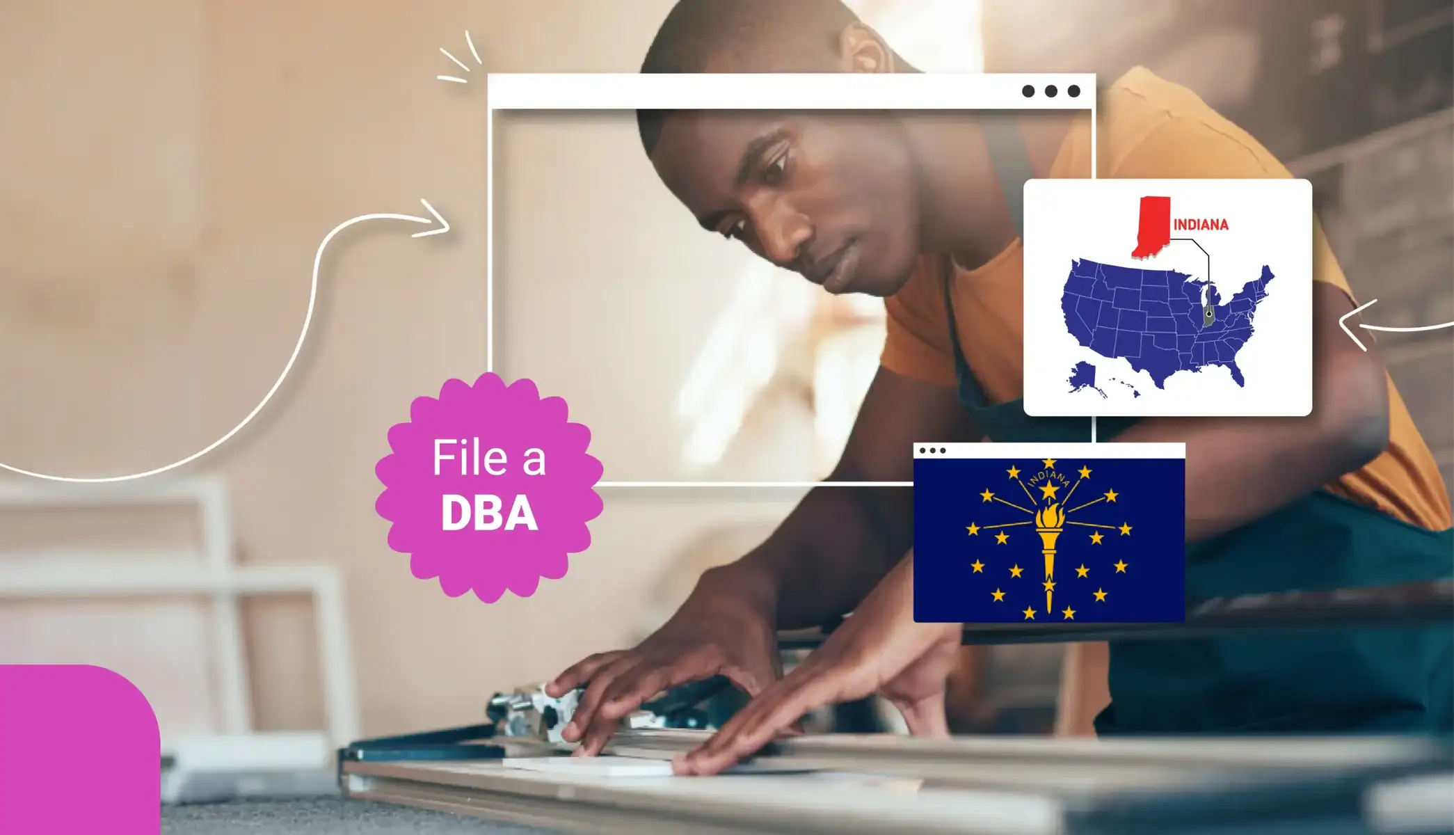 Business owner measuring a paper in Indiana