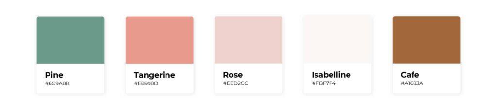 Bakery color samples