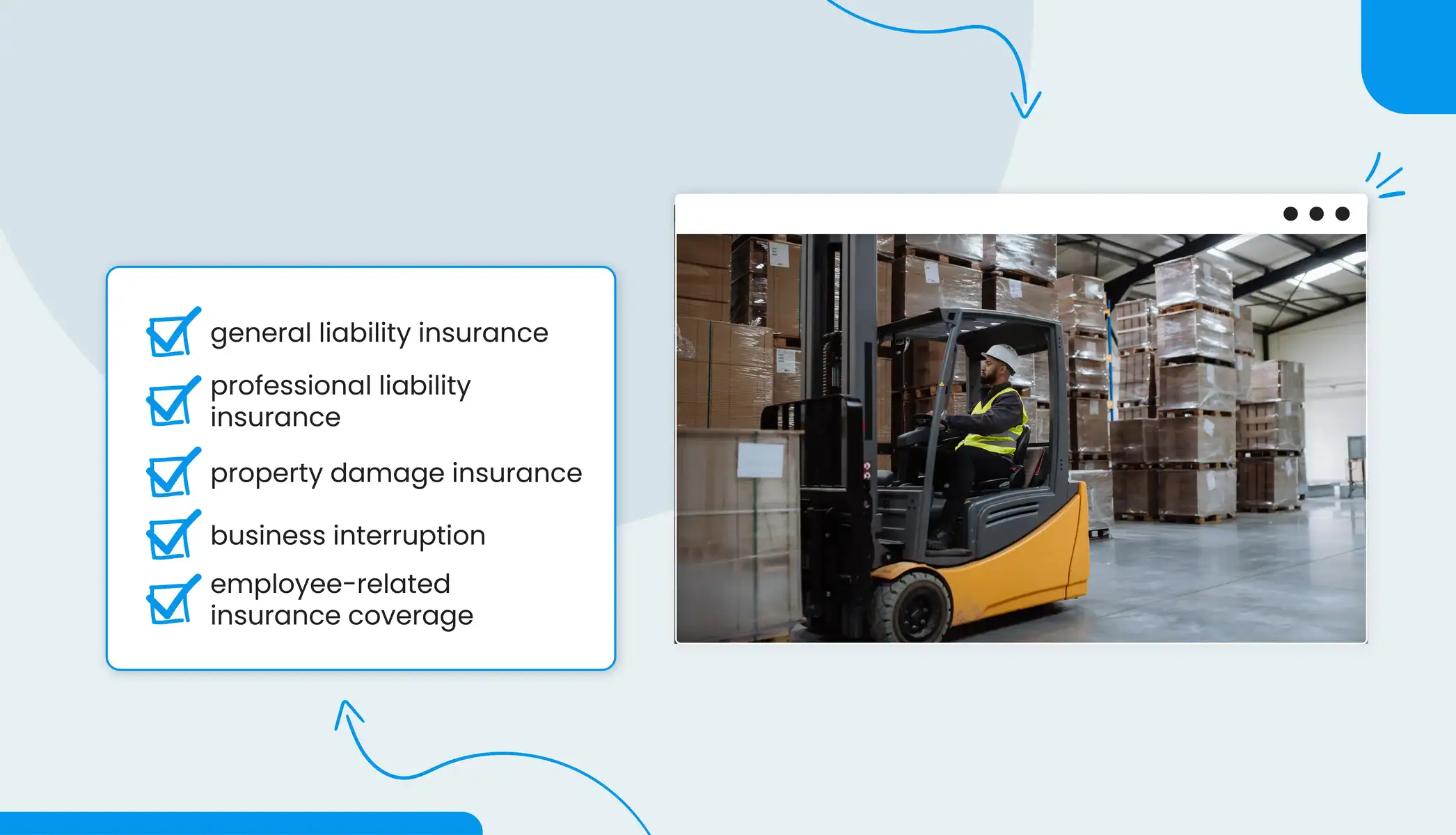 A man driving a forklift in a warehouse setting surrounded by boxes